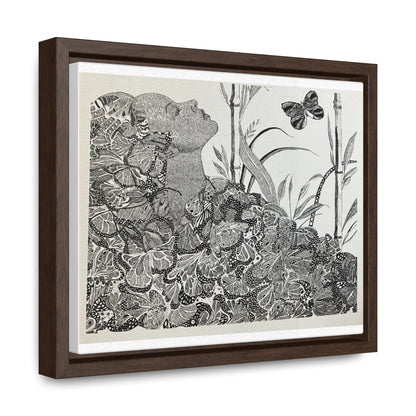 'Black Butterfly' Print-Gallery Canvas Wraps, Horizontal Frame