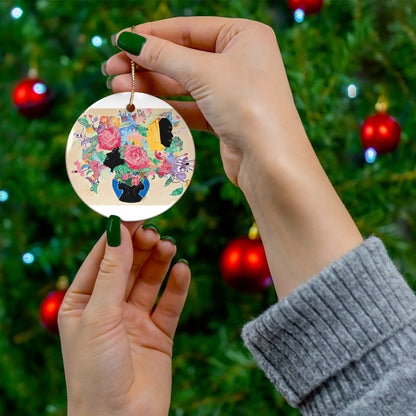 'Full Bloom' -Ceramic Ornament, 4 Shapes