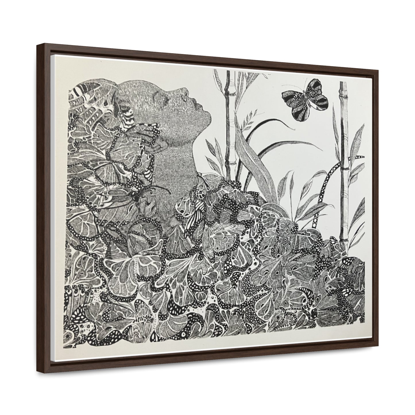 'Black Butterfly' Print-Gallery Canvas Wraps, Horizontal Frame