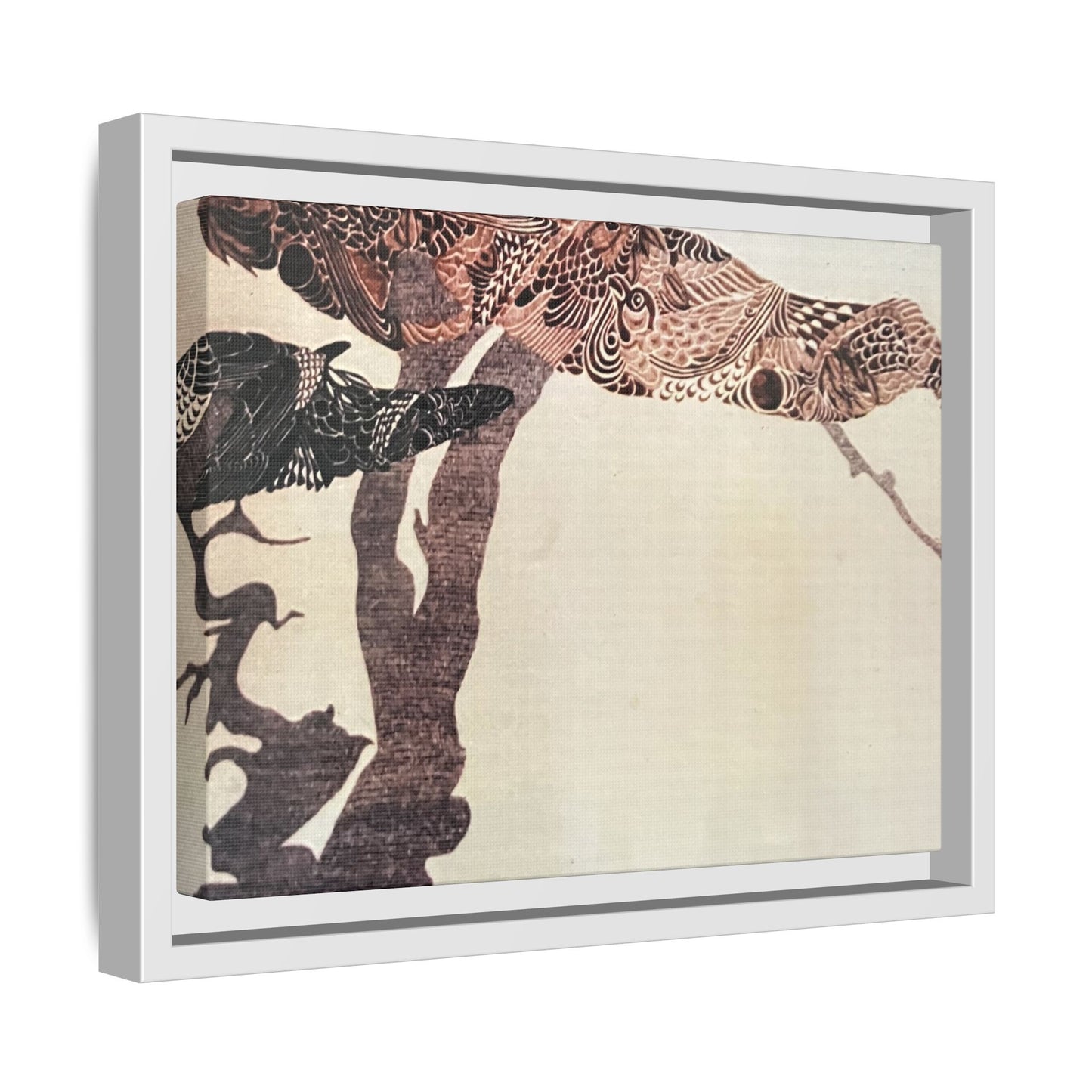 Print - Poised and Perched Canvas Art Frame