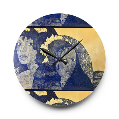 Sister Twister-Acrylic Wall Clock