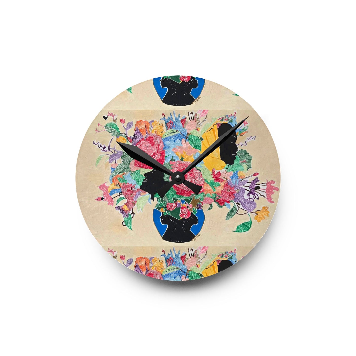 Full Bloom-Acrylic Wall Clock