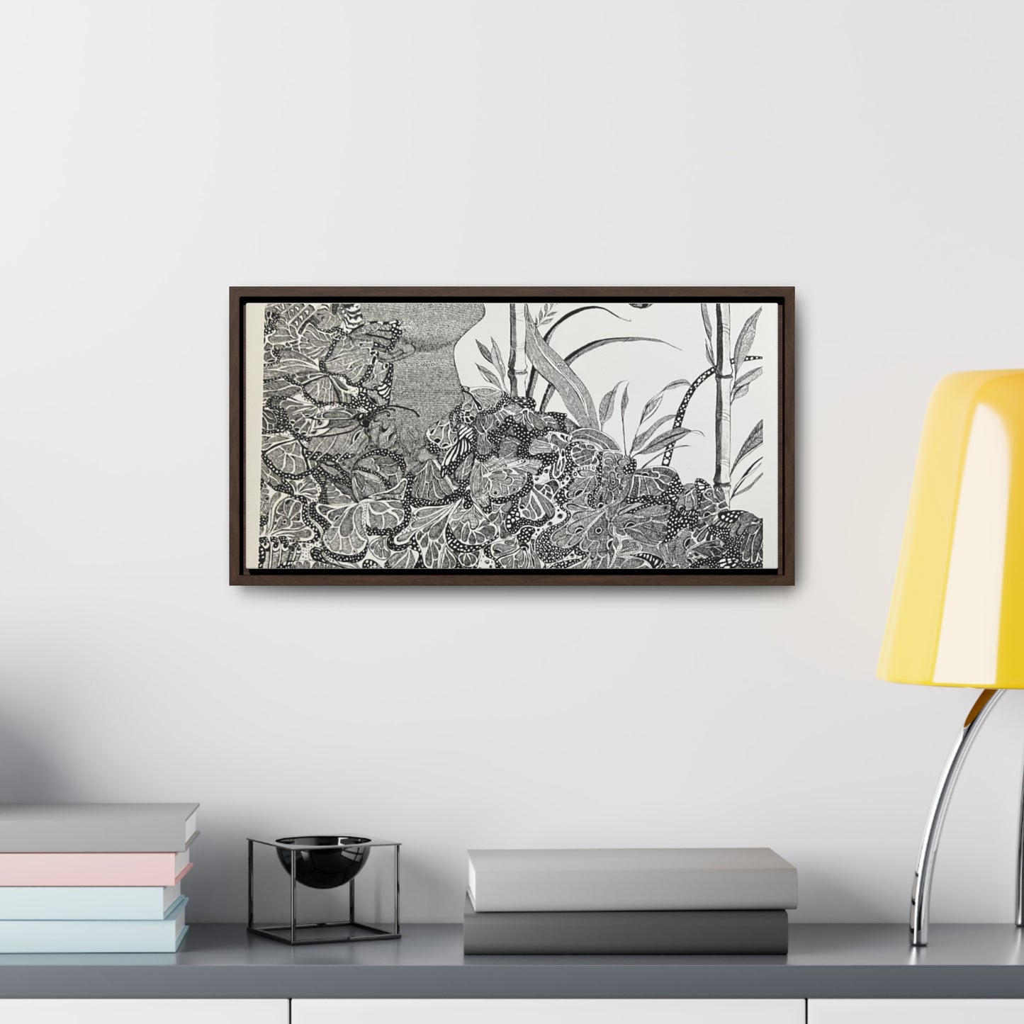 'Black Butterfly' Print-Gallery Canvas Wraps, Horizontal Frame