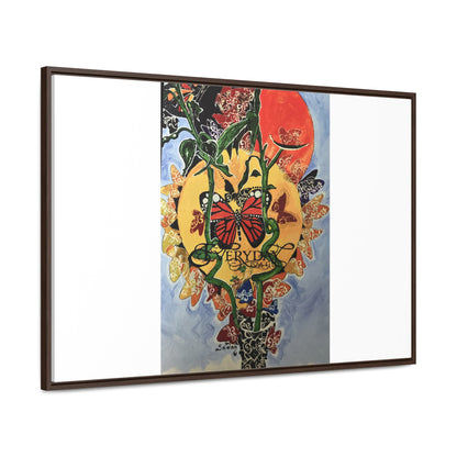 Print "Every day is beautiful" Framed Canvas