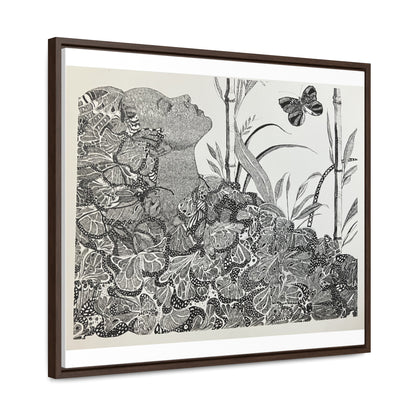 'Black Butterfly' Print-Gallery Canvas Wraps, Horizontal Frame