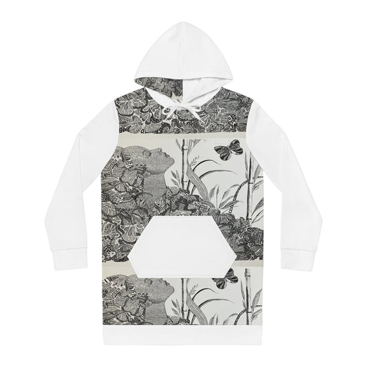 Artpeace Women's Hoodie Dress with "Black Butterfly"