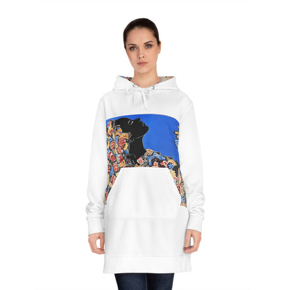 Copy of  Artpeace Women's Hoodie Dress with 'Metamorphosis of Black Butterfly'