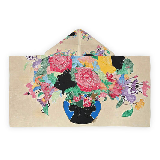 Youth Hooded Towel, 'Full Bloom'