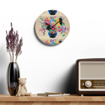 Full Bloom-Acrylic Wall Clock