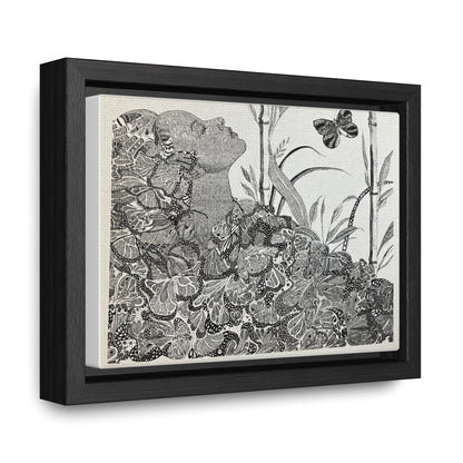 'Black Butterfly' Print-Gallery Canvas Wraps, Horizontal Frame