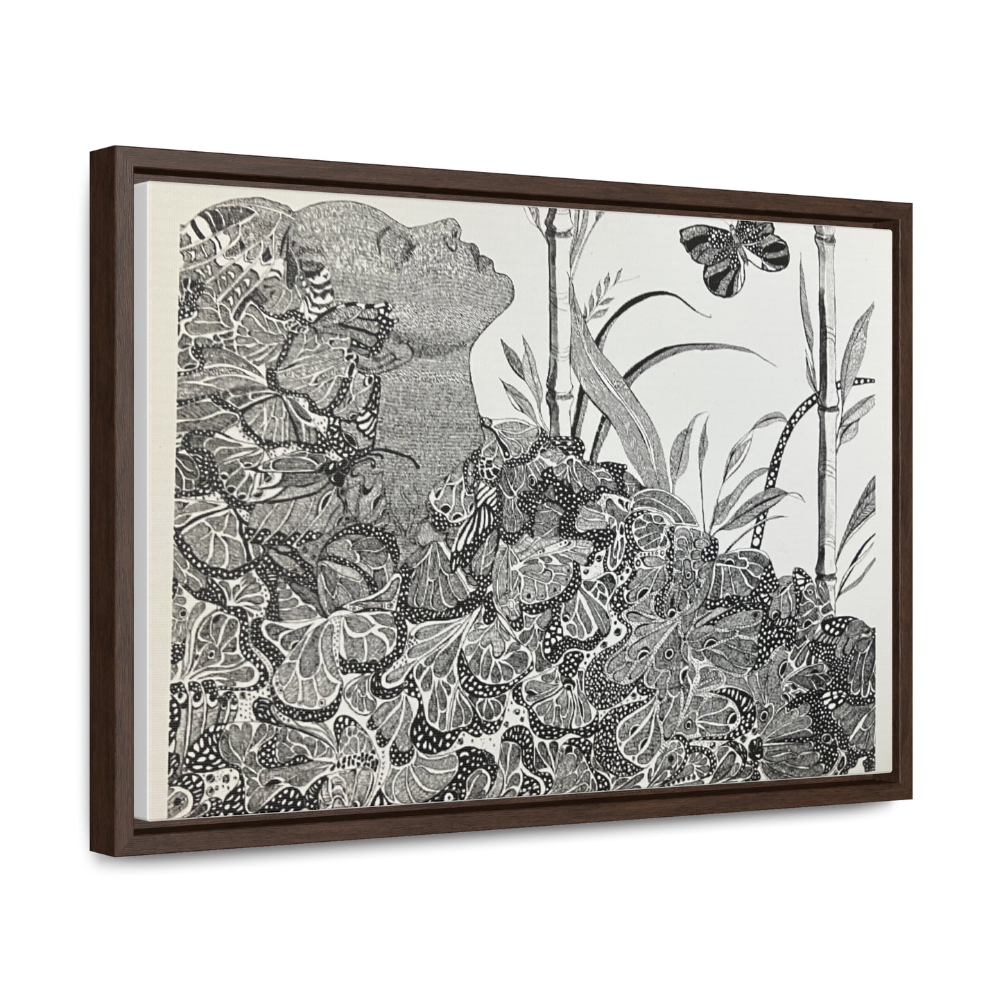 'Black Butterfly' Print-Gallery Canvas Wraps, Horizontal Frame