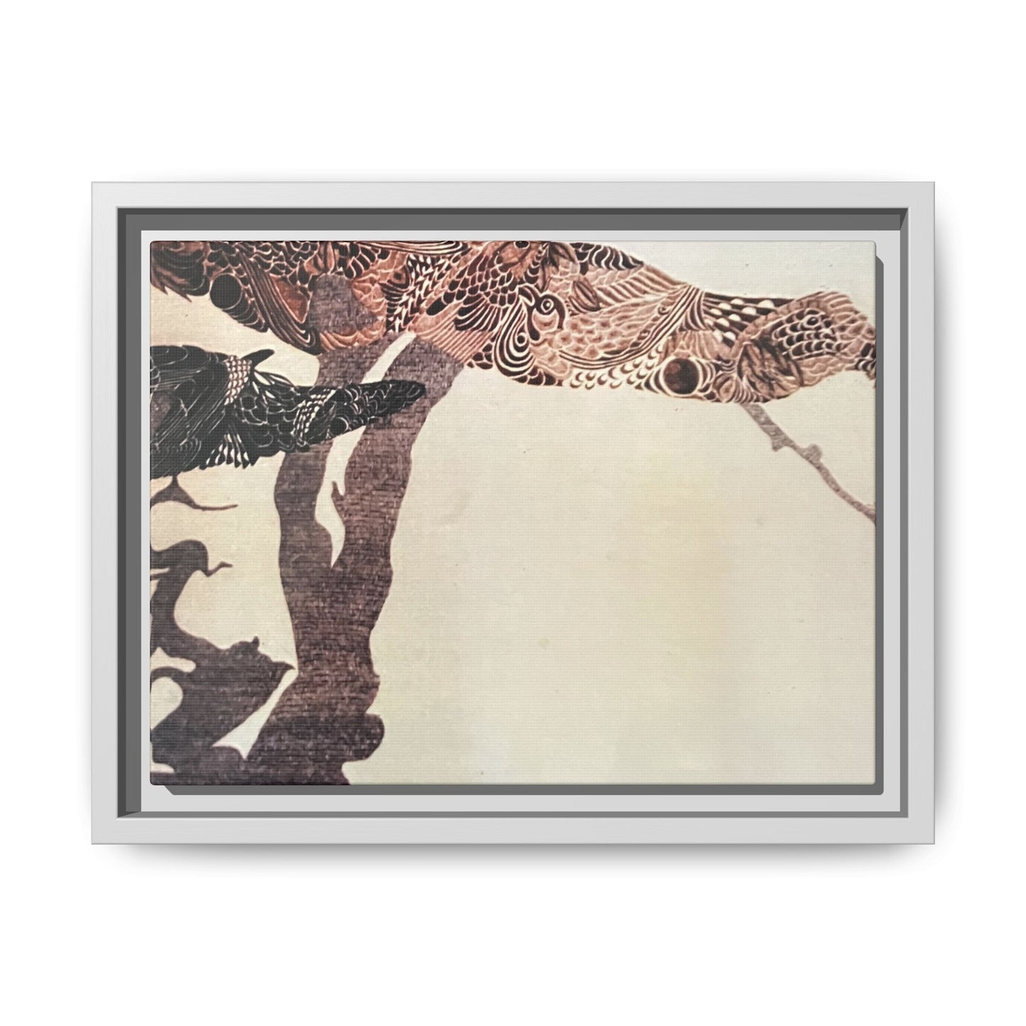 Print - Poised and Perched Canvas Art Frame