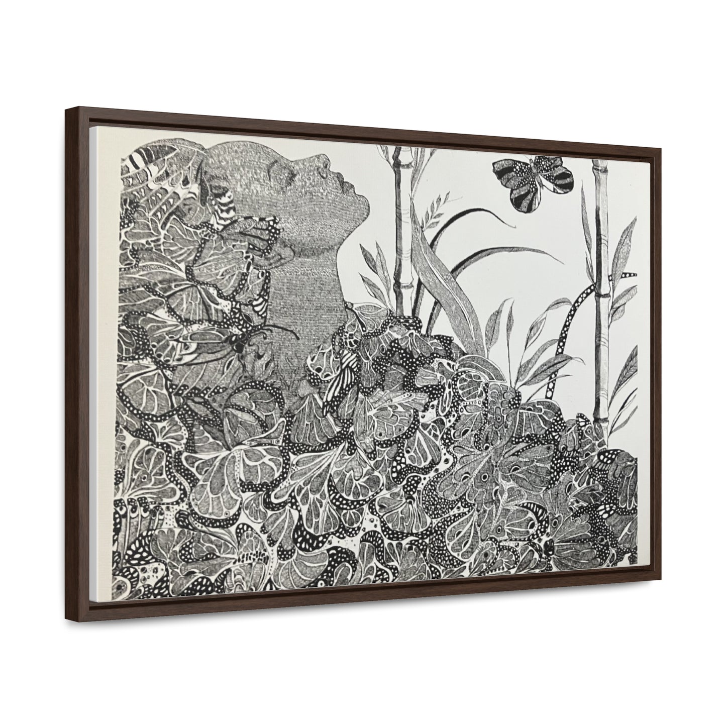 'Black Butterfly' Print-Gallery Canvas Wraps, Horizontal Frame