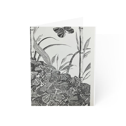 Greeting Cards - Black Butterfly Design (1, 10, 30, and 50pcs)Blank