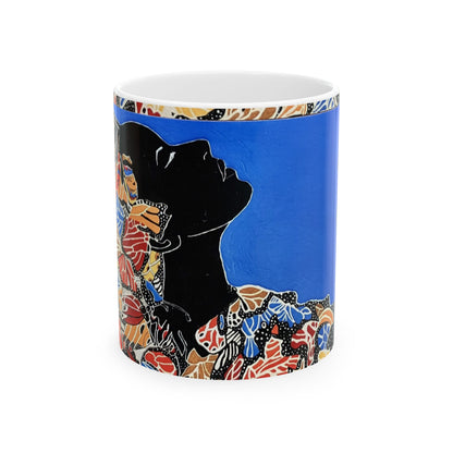 Ceramic Mug - The Metamorphosis of Black Butterfly Art-Peace Design