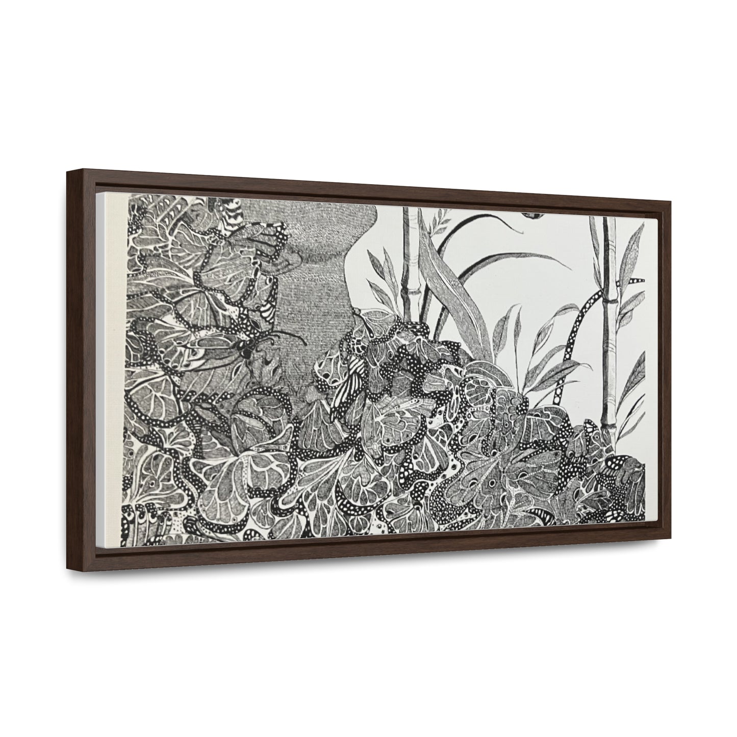 'Black Butterfly' Print-Gallery Canvas Wraps, Horizontal Frame