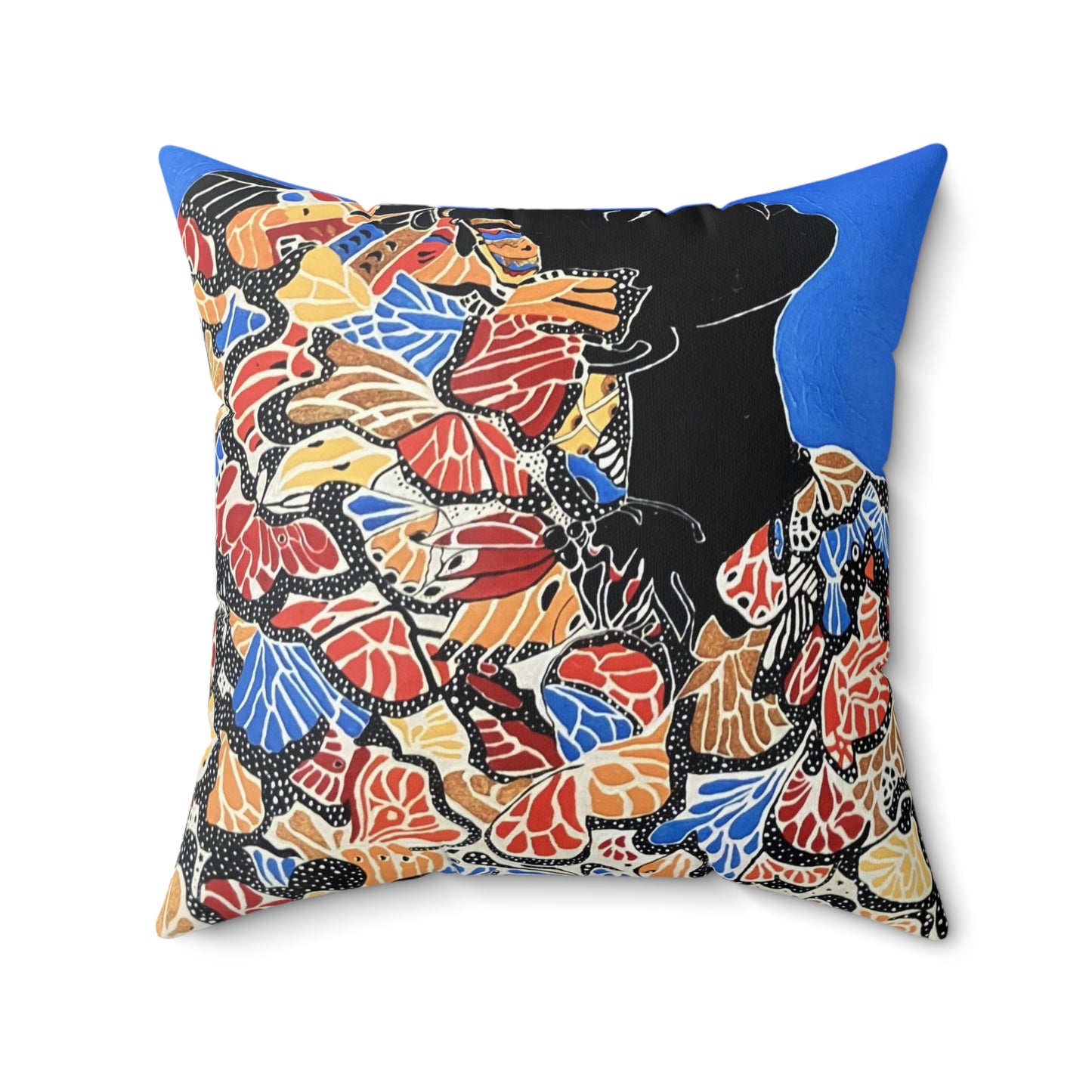 Square Pillow - 'Metamorphosis of Black butterfly'