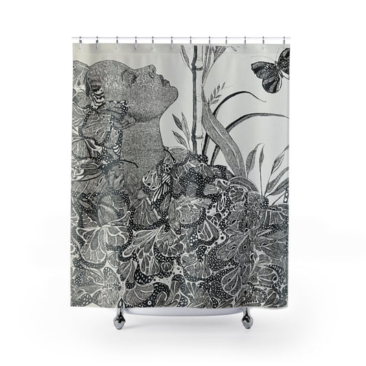 Shower Curtain "Black Butterfly"