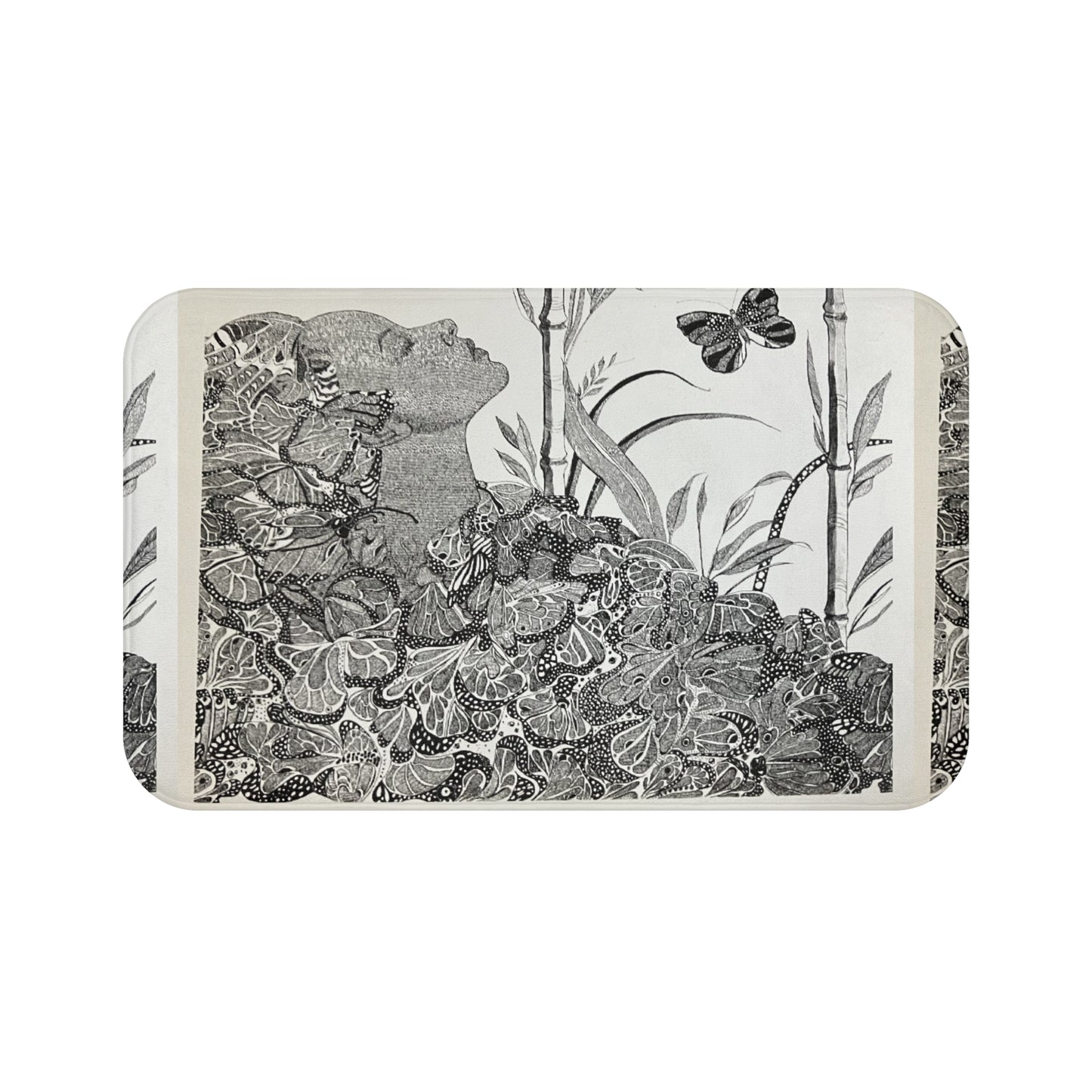 Art-Peace Bathmat-Black Butterfly