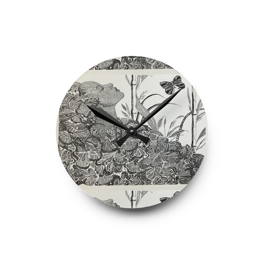 Black Butterfly Wall Clock