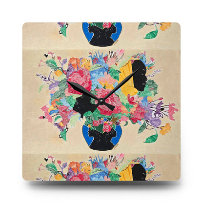 Full Bloom-Acrylic Wall Clock