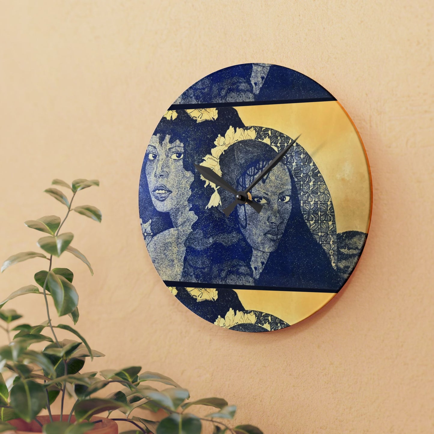 Sister Twister-Acrylic Wall Clock