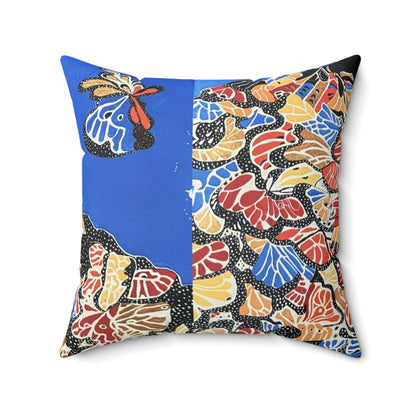 Square Pillow - 'Metamorphosis of Black butterfly'