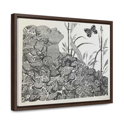 'Black Butterfly' Print-Gallery Canvas Wraps, Horizontal Frame