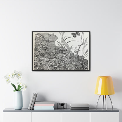 'Black Butterfly' Print-Gallery Canvas Wraps, Horizontal Frame