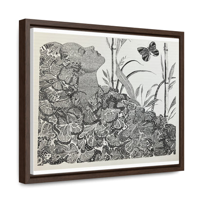 'Black Butterfly' Print-Gallery Canvas Wraps, Horizontal Frame