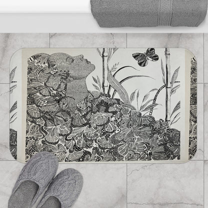 Art-Peace Bathmat-Black Butterfly