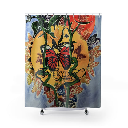 'Every day is beautiful 'Art-Peace Shower Curtain