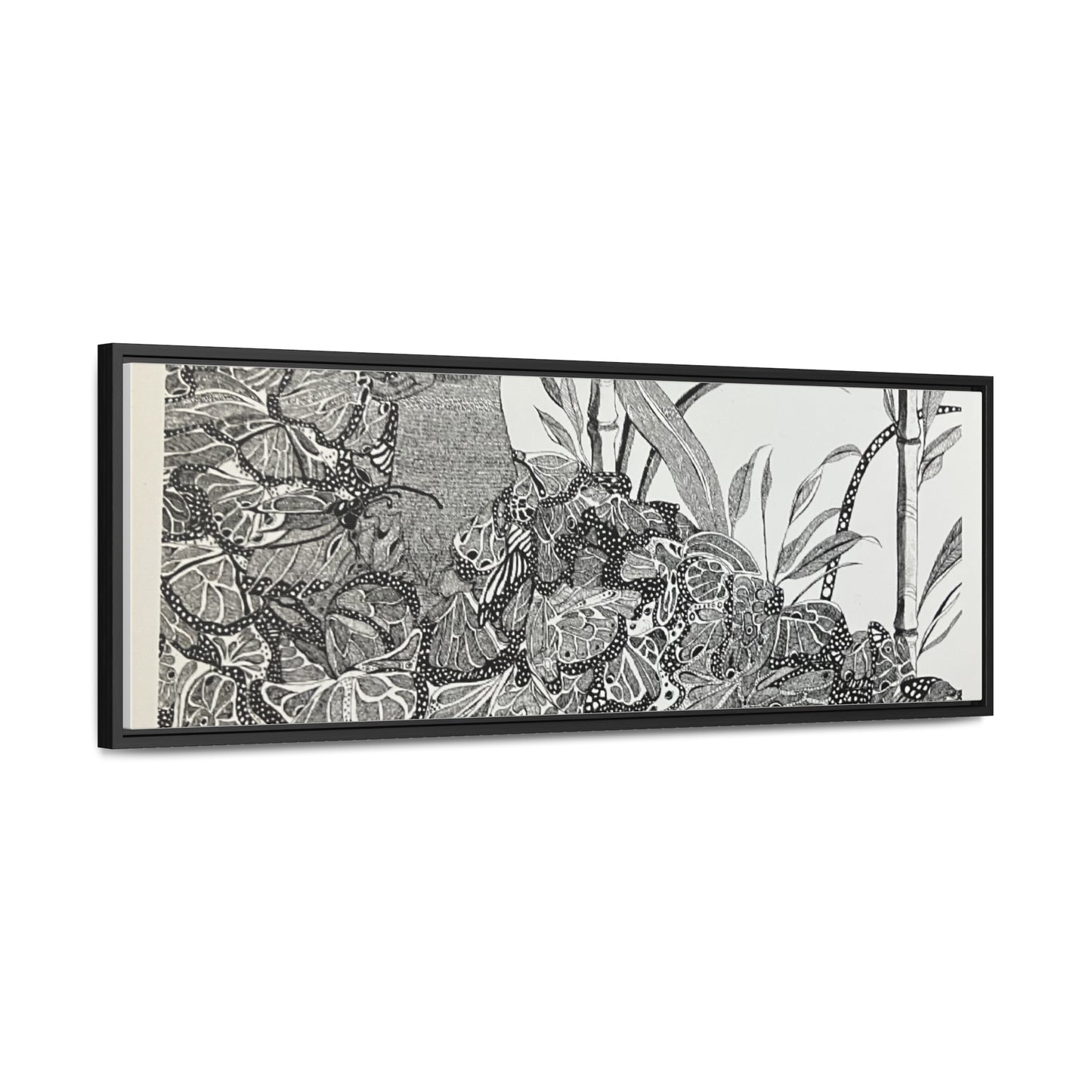 'Black Butterfly' Print-Gallery Canvas Wraps, Horizontal Frame