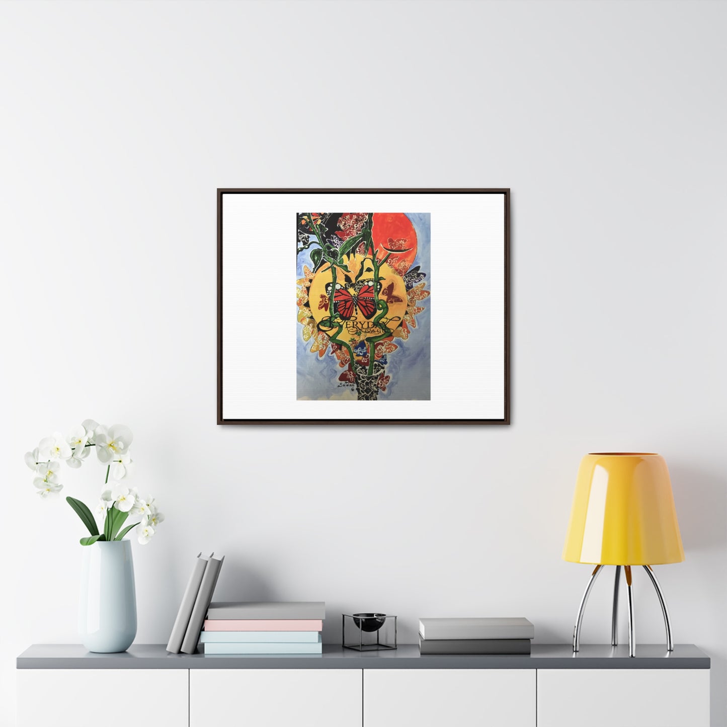 Print "Every day is beautiful" Framed Canvas