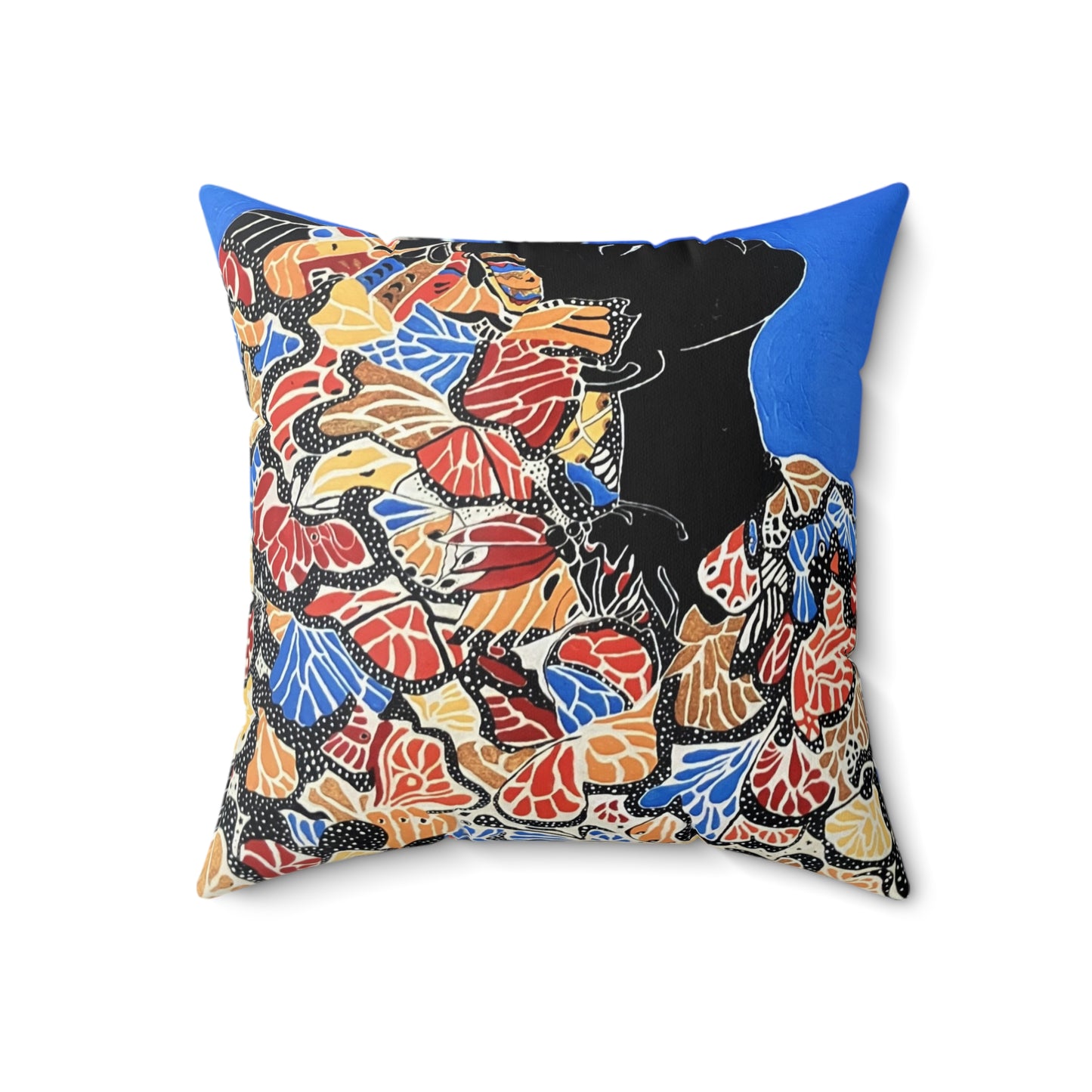 Square Pillow - 'Metamorphosis of Black butterfly'