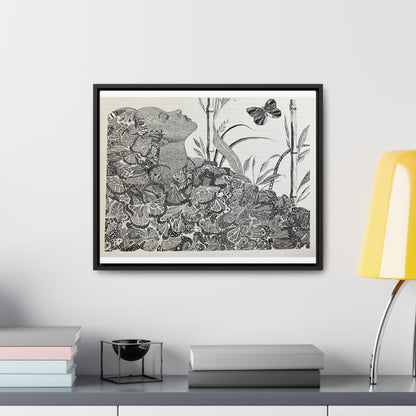 'Black Butterfly' Print-Gallery Canvas Wraps, Horizontal Frame